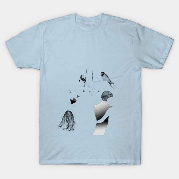 Love birds T-Shirt by njikshik